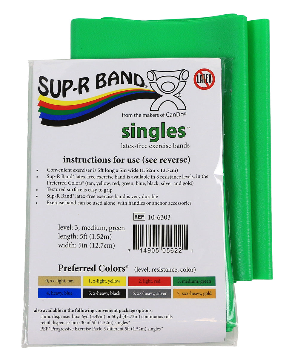 Sup-R Band Latex-Free Therapy Band Single – Premium Resistance for Rehab & Exercise